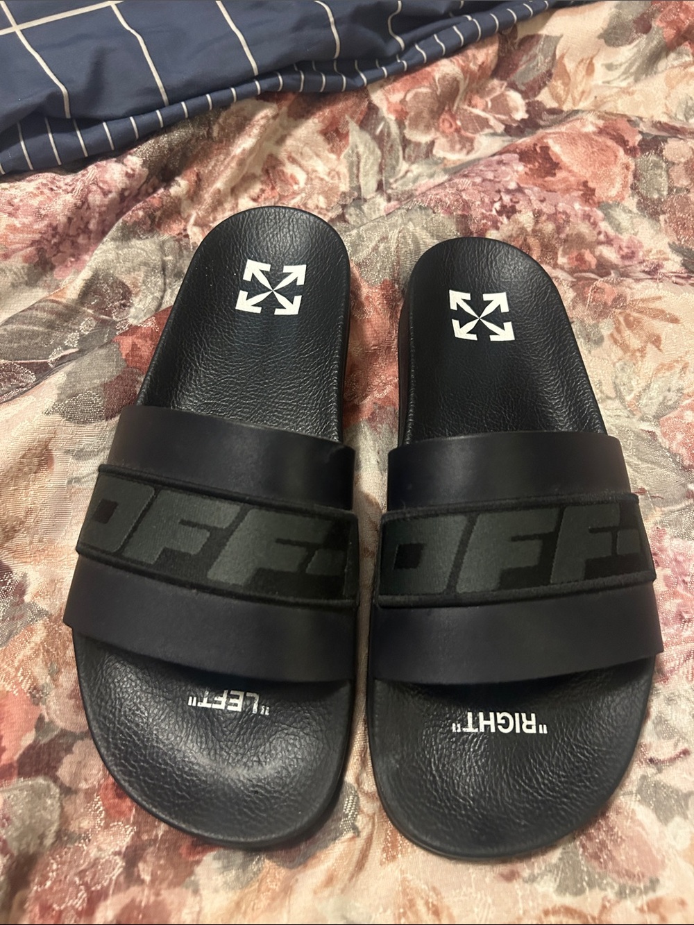 Off-White Black Men's Slide Sandals